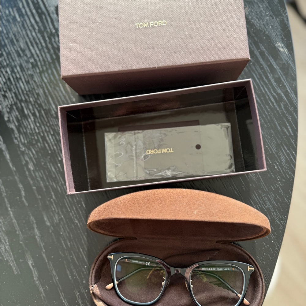 Tom Ford TF5776-D-B Black Eyeglass Frames (replace with your prescription)